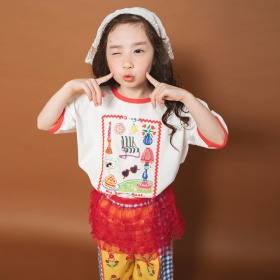 【WEB限定/りぃー×branshesコラボ】リンガー半袖Tシャツ