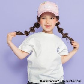 【WEB限定/BUNNI KONBINY】ワンポイント刺繍半袖Tシャツ/こども