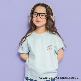 【WEB限定/BUNNI KONBINY】ワンポイント刺繍半袖Tシャツ/こども