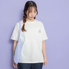 【WEB限定/BUNNI KONBINY】ワンポイント刺繍半袖Tシャツ/おとな