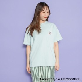 【WEB限定/BUNNI KONBINY】ワンポイント刺繍半袖Tシャツ/おとな