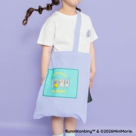 【WEB限定/BUNNI KONBINY】アップリケギンガムトートバッグ