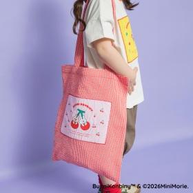 【WEB限定/BUNNI KONBINY】アップリケギンガムトートバッグ