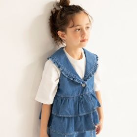 【Ou? by EDWIN】フリルデニムベスト