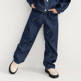 【Ou? by EDWIN】リボン付きデニムパンツ(クーポン対象外)