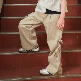 【Ou? by EDWIN】サイドリボンデニムパンツ_(クーポン対象外)