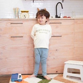 ブレックファースト フロントロゴプリント長袖Tシャツ