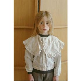 【ビエンナビエン】花柄ビックフリルカラーブラウス