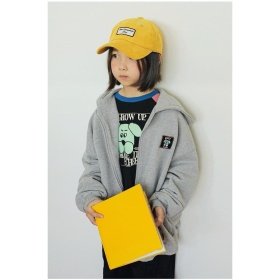 【ピーチーズ】胸元ワッペン オーバーサイズジップアップパーカー
