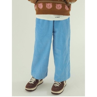 【ピーチーズ】ジュニア ワイドストレート カラーコーデュロイパンツ