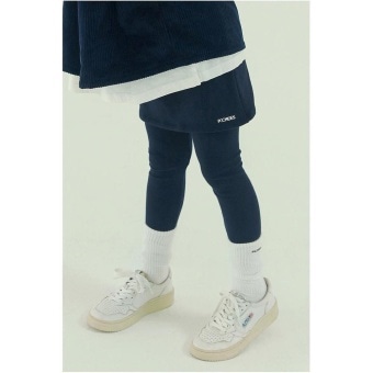 【ピーチーズ】ジュニア 裾刺しゅうスカッツ/レギンスつきスカート