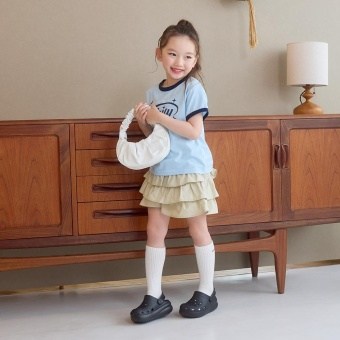 Y2Kグラフィック  オーバルロゴプリント 半袖リンガーTシャツ