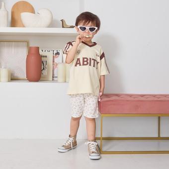 【aBity select./アビティセレクト】【ワッフルシリーズ】ABITYネーム 無地/花柄 ハーフレギンス / バイカーショーツ