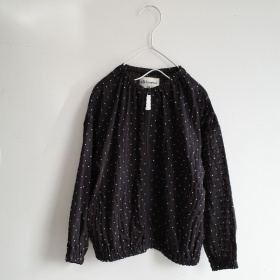 ノーカラー ドットシアーブルゾン