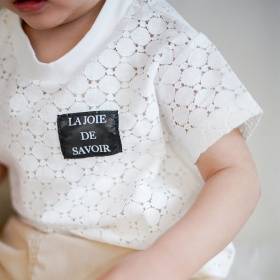 【aBity select./アビティセレクト】サテンネーム レース半袖Ｔシャツ