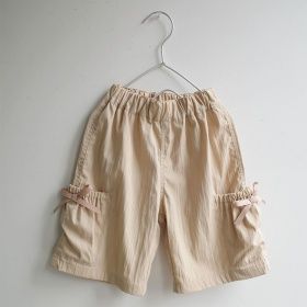 【aBity select./アビティセレクト】リボンカーゴ ナイロンハーフパンツ