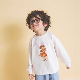 【aBity select./アビティセレクト】レトロタッチBOY＆GIRL長袖Tシャツ