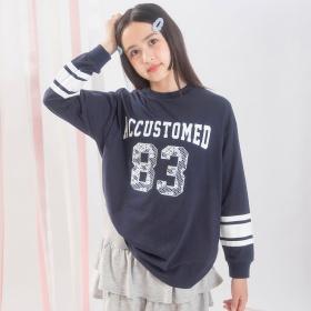 【WEB限定/MELLOW-LY/綿100】アソートロゴルーズ長袖Tシャツ