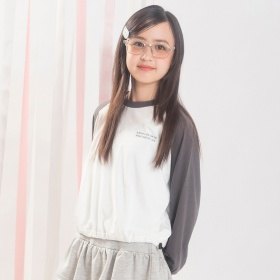 【WEB限定/MELLOW-LY/綿100】裾ドロストラグランTシャツ