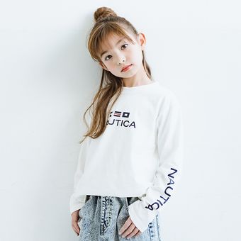 【NAUTICA/ノーティカ】国旗プリント長袖Tシャツ