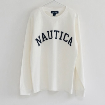 【NAUTICA/ノーティカ】ロゴアップリケ長袖Tシャツ24AW