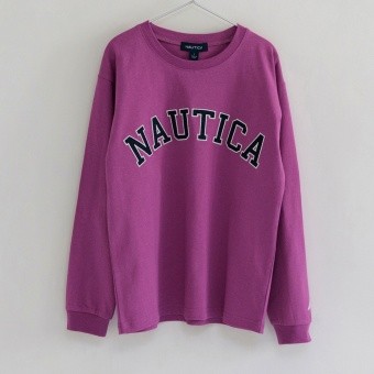 【NAUTICA/ノーティカ】ロゴアップリケ長袖Tシャツ24AW