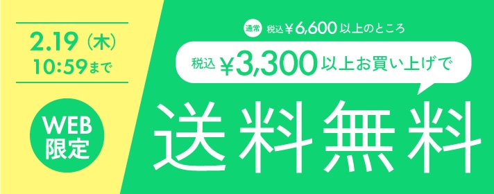 3300円以上お買い上げで送料無料